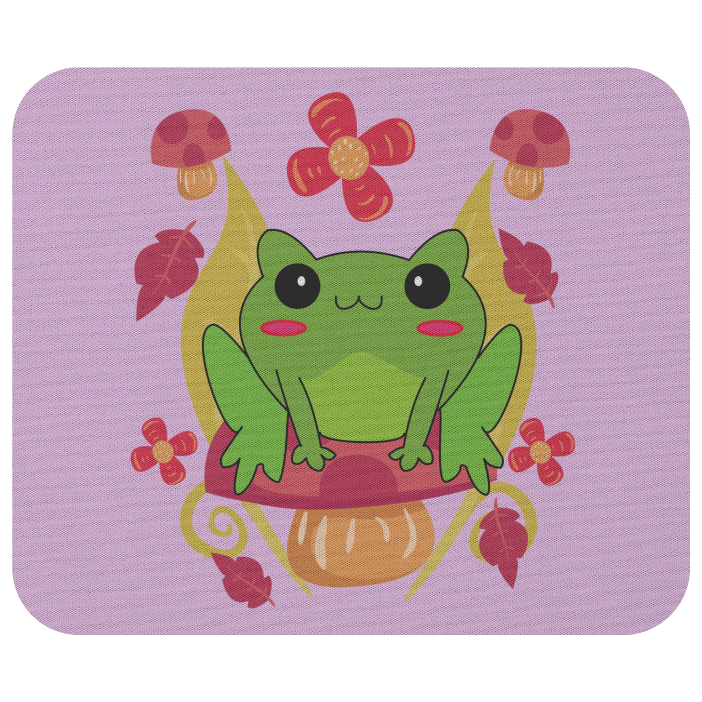 Cute Kawaii Frog Cottagecore Mousepad