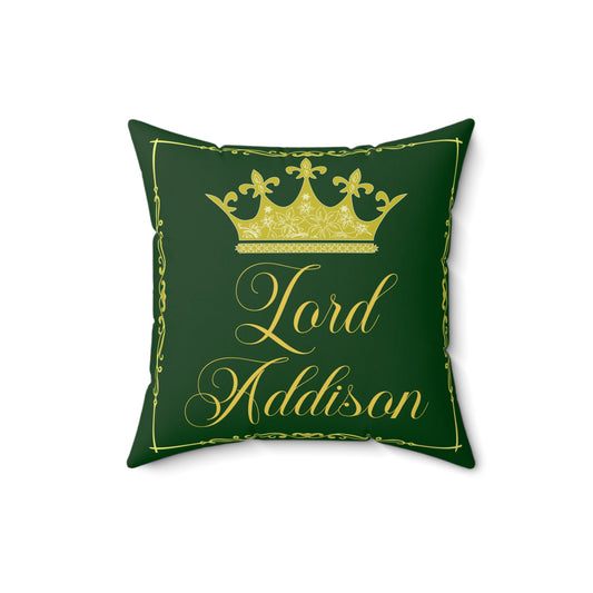 Faux Suede Square Pillow Lord Addison - Green