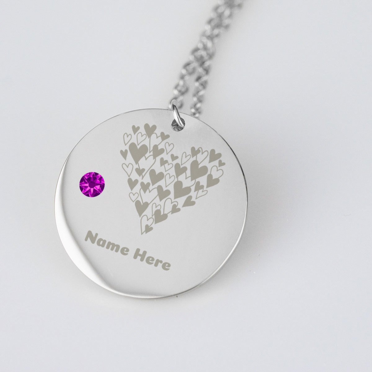 Personalized Crystal Birthstone Pendant Necklace - Omtheo Gifts