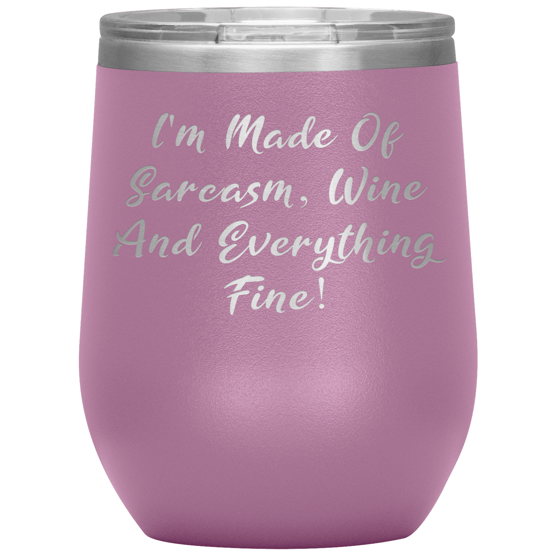 Sarcasm & Wine - Funny Tumbler - Giftagic