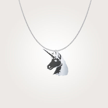 Unicorn Silver Pendant - Omtheo Gifts