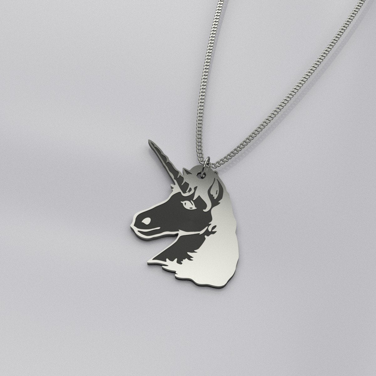 Unicorn Silver Pendant - Omtheo Gifts