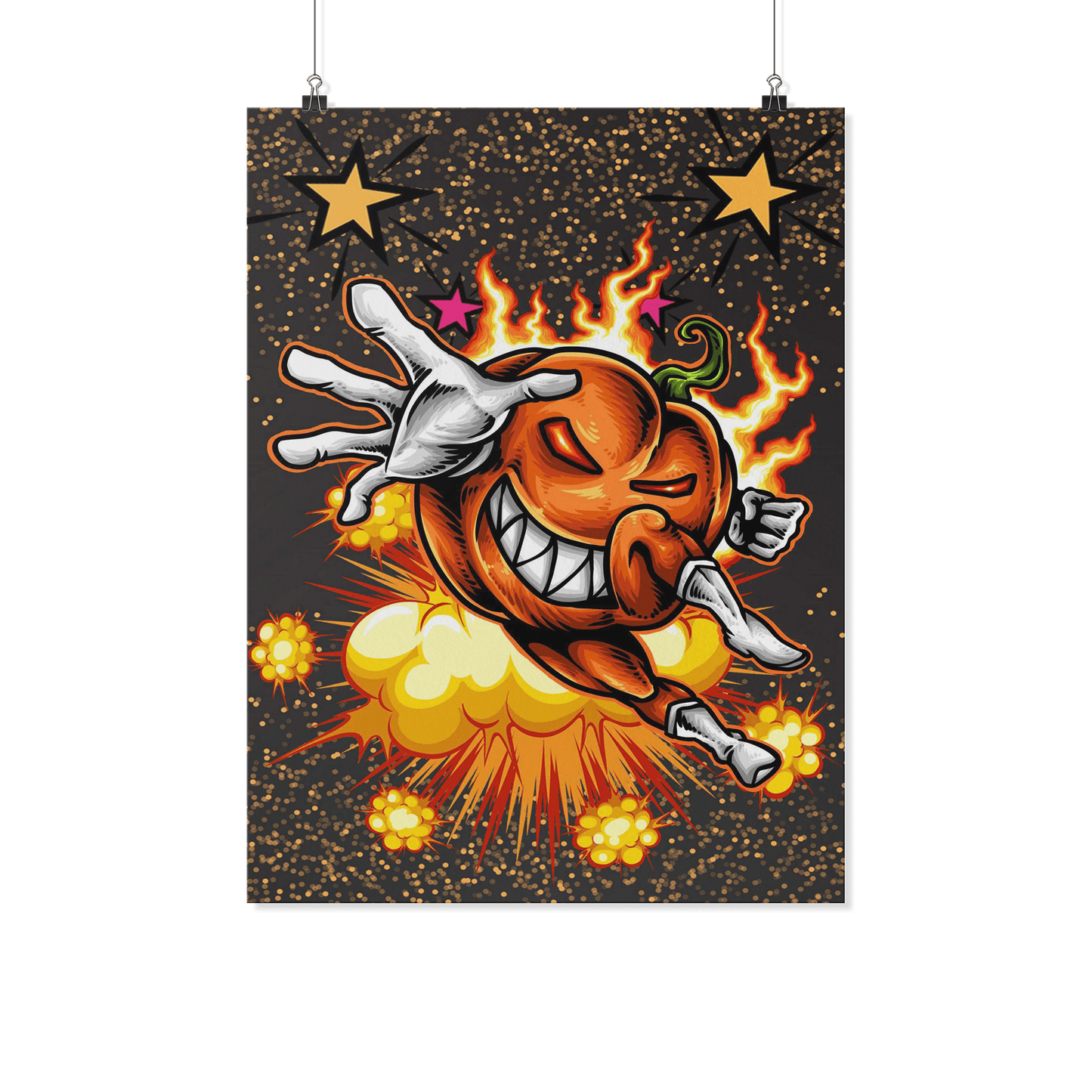 Pumpkin Super Hero Poster - Omtheo Gifts