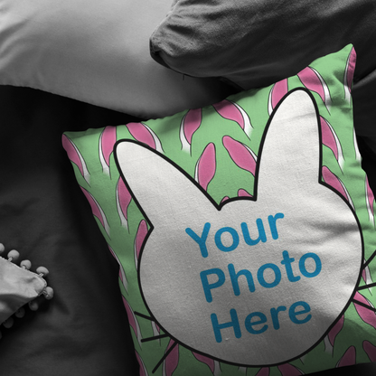Personalized Bunny Photo Pillow
