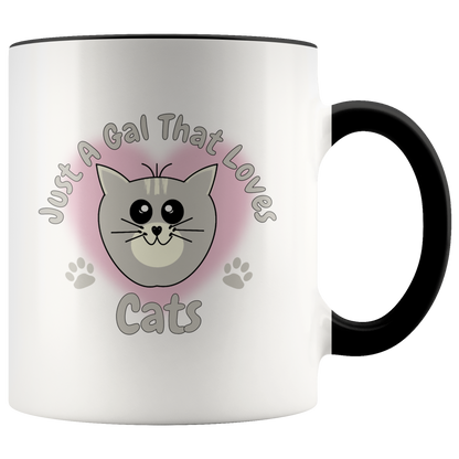 Just A Gal That Loves Cats Accent Mug