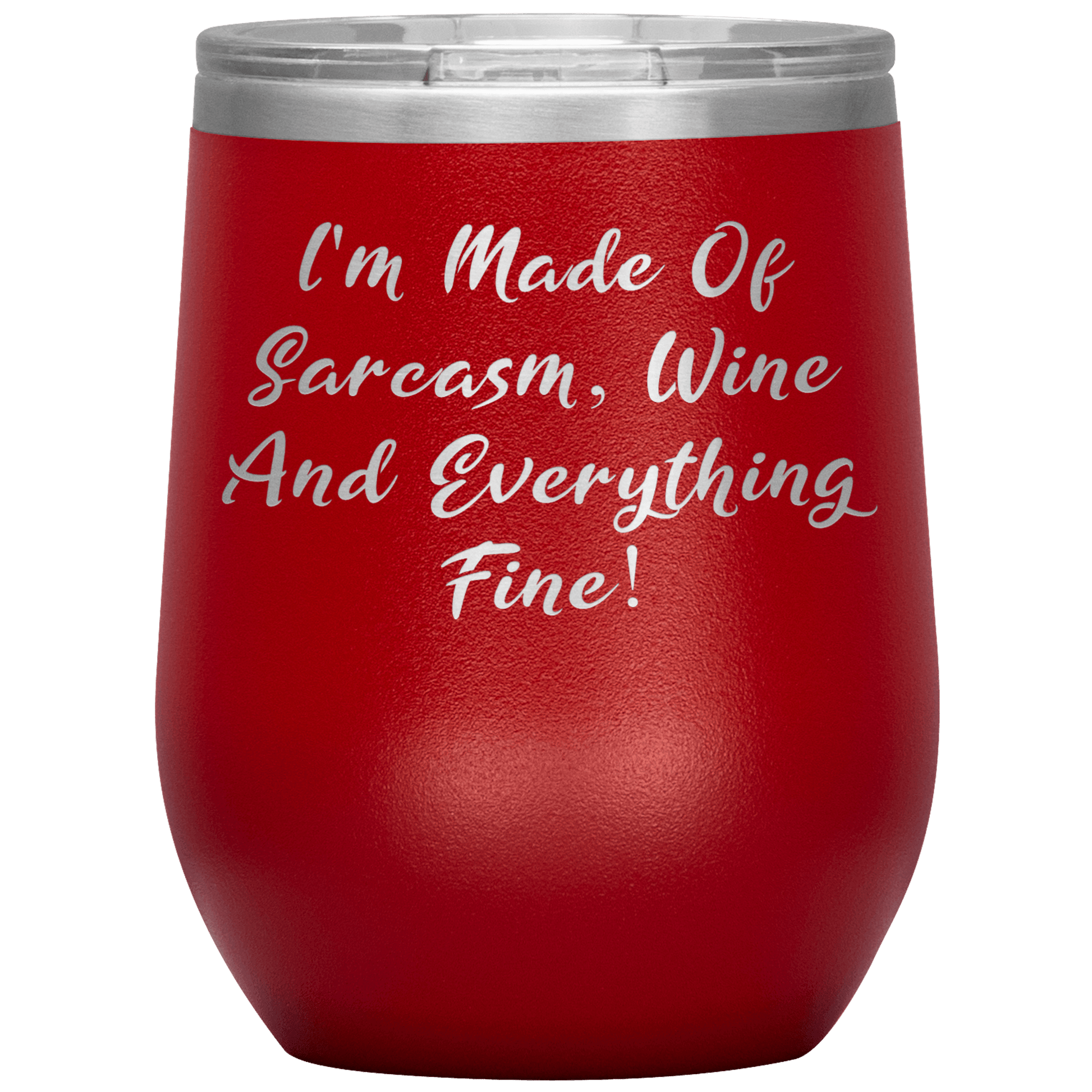 Sarcasm & Wine - Funny Tumbler - Giftagic