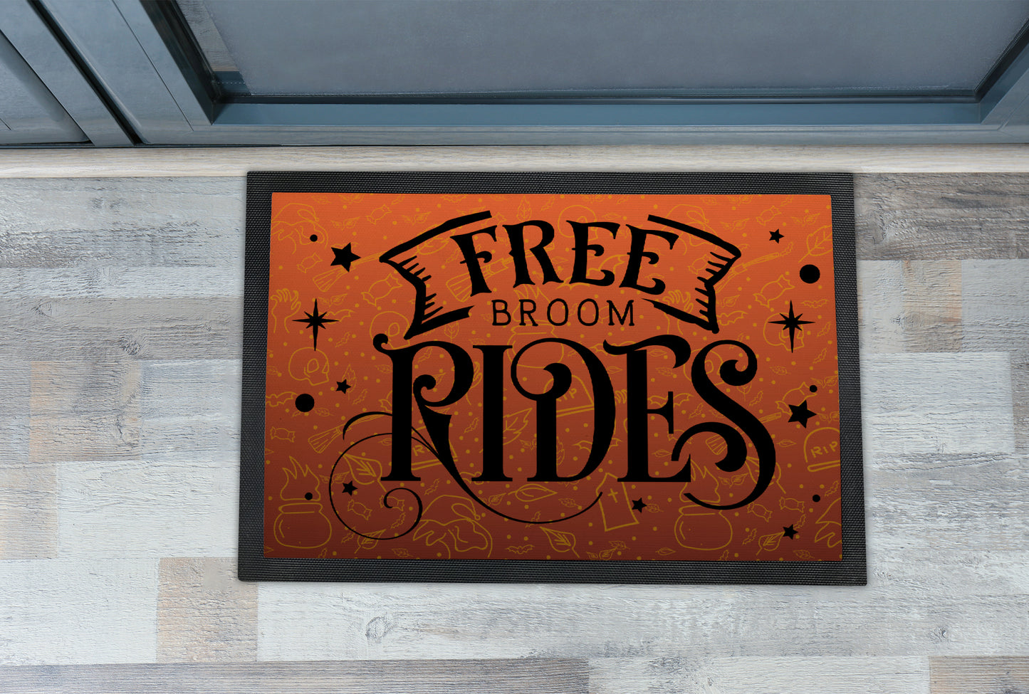 Halloween Doormat, Free Broom Rides