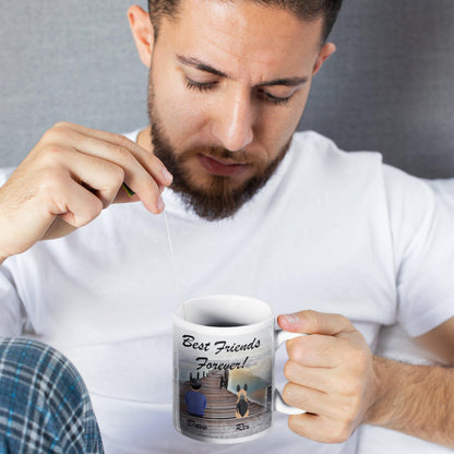 Best Friends Forever Man & Dog Personalized 11oz Coffee Mug - Giftagic