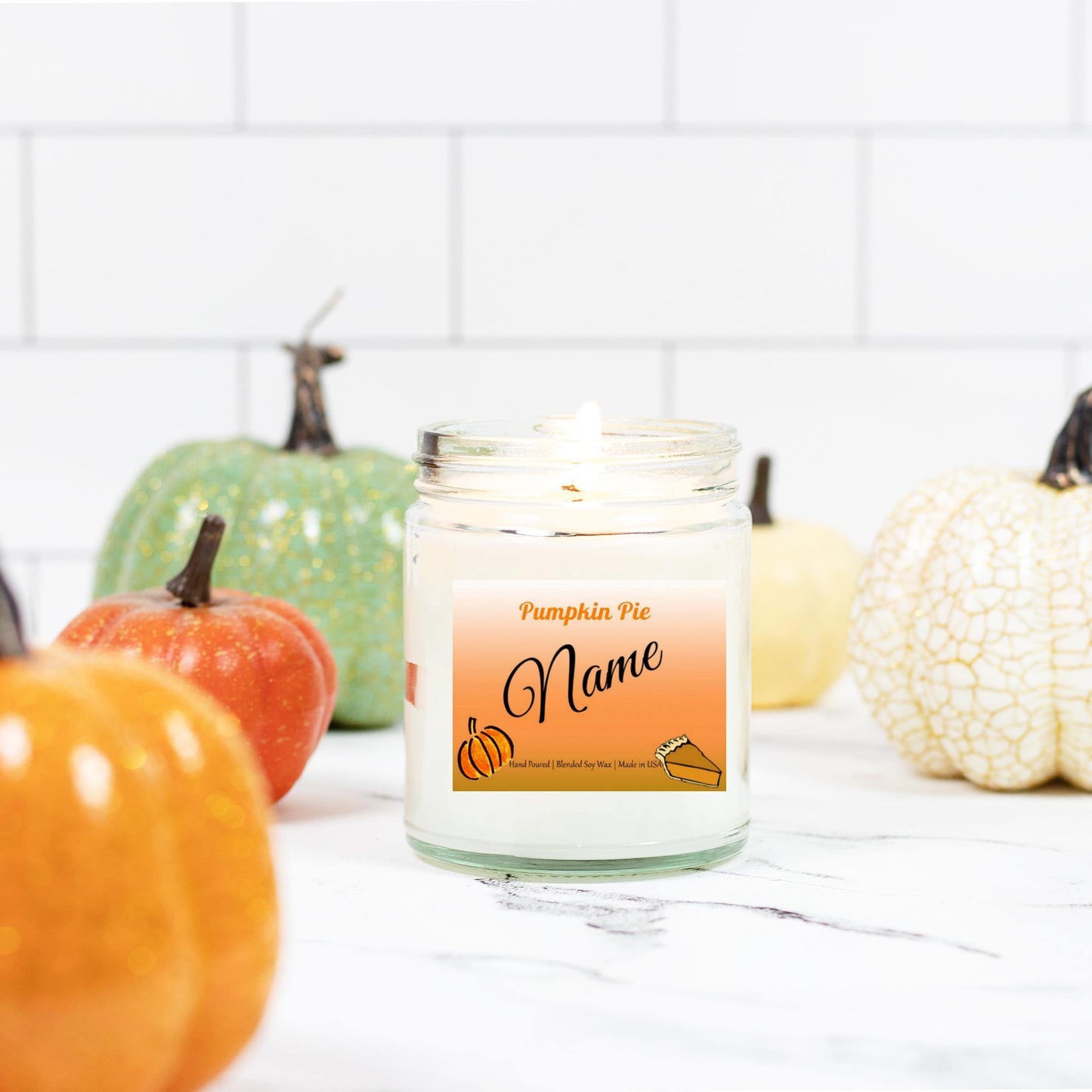 Personalized Hand Poured Scented Candle - 9oz - Giftagic