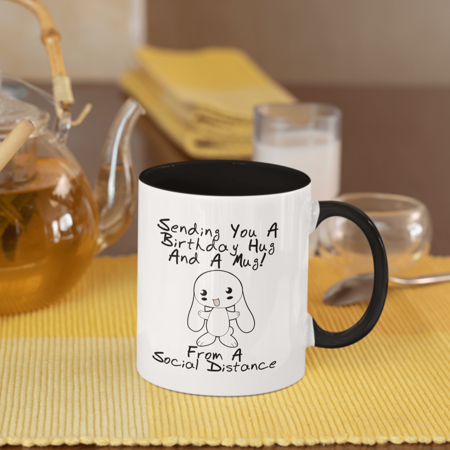 Birthday Social Distance Hug Mug - Omtheo Gifts