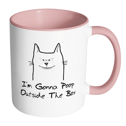 Angry Cat Mug - I'm Gonna Poop Outside The Box - Omtheo Gifts