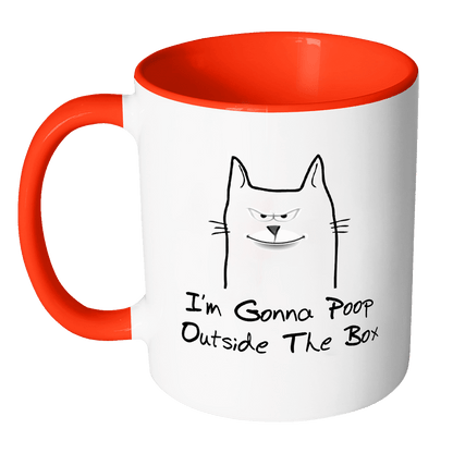 Angry Cat Mug - I'm Gonna Poop Outside The Box - Omtheo Gifts