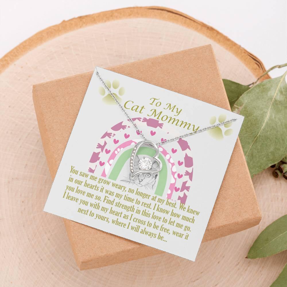 To My Cat Mommy, Remembrance Forever Love Necklace, Gift For Loss Of Pet - Giftagic