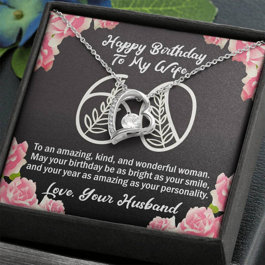 To My Wife 60th Birthday Forever Love Necklace