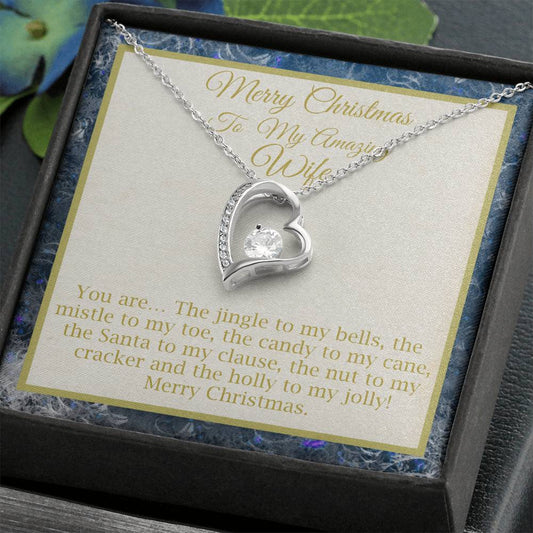 Merry Christmas To My Wife Forever Love Necklace