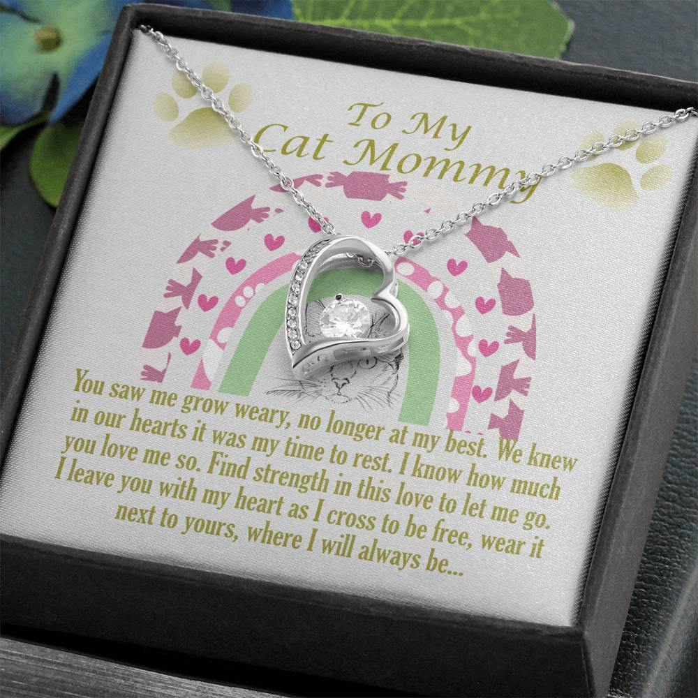 To My Cat Mommy, Remembrance Forever Love Necklace, Gift For Loss Of Pet - Giftagic