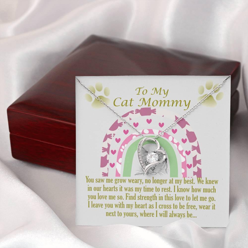 To My Cat Mommy, Remembrance Forever Love Necklace, Gift For Loss Of Pet - Giftagic