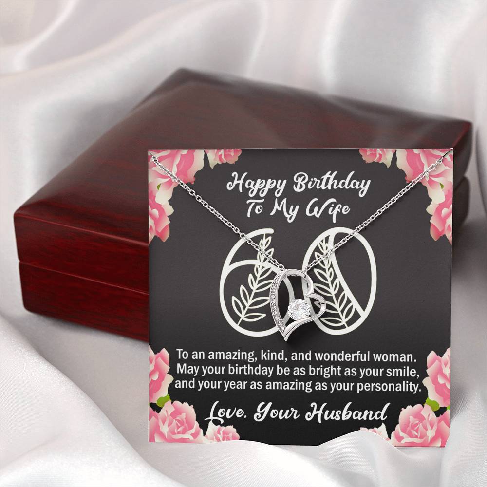 To My Wife 60th Birthday Forever Love Necklace