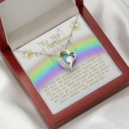 To My Cat Mommy, Remembrance Forever Love Heart Necklace, Gift For Loss Of Pet - Giftagic