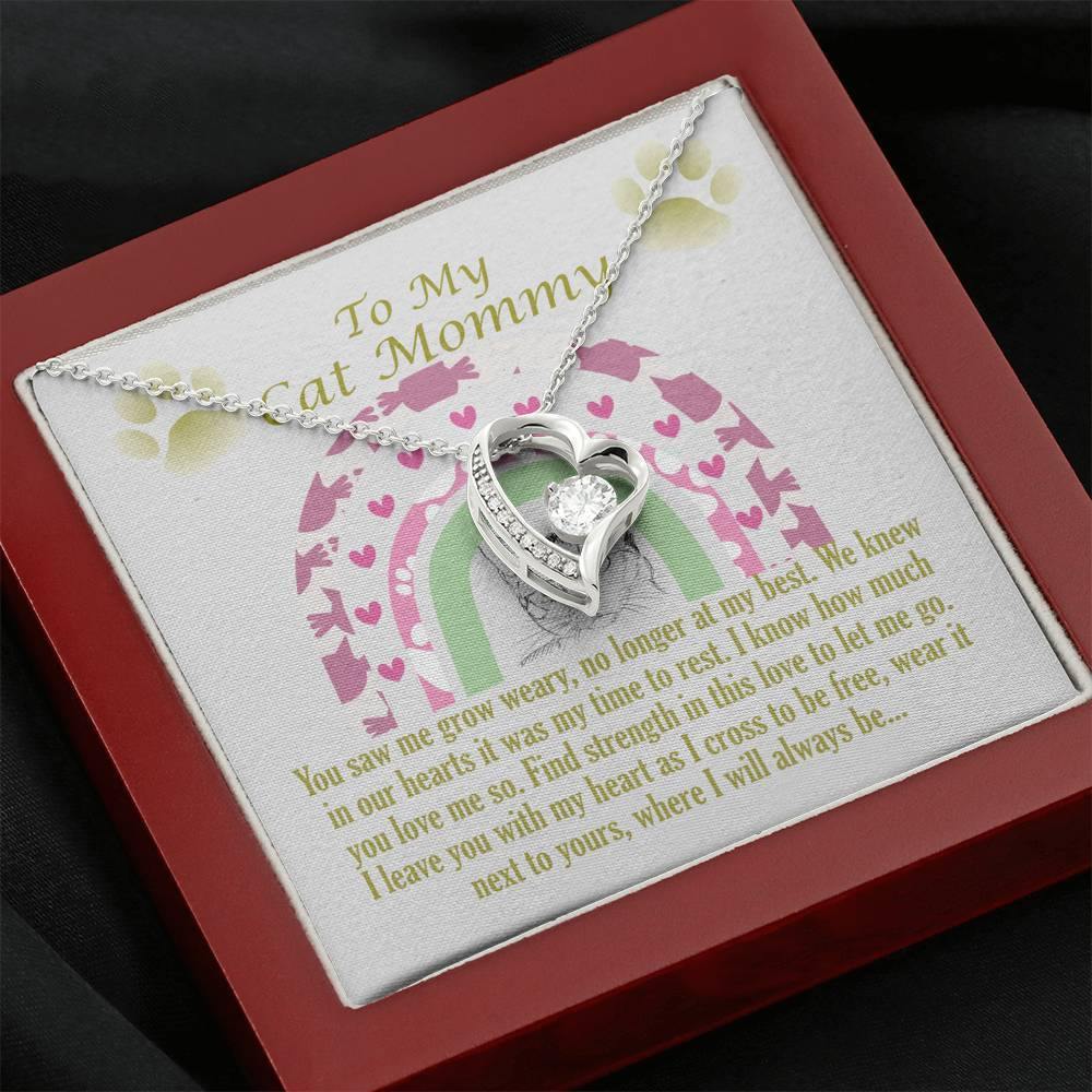 To My Cat Mommy, Remembrance Forever Love Necklace, Gift For Loss Of Pet - Giftagic