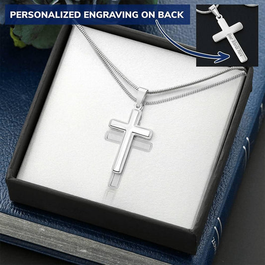 To My Daughter Personalized Cross Necklace - Giftagic