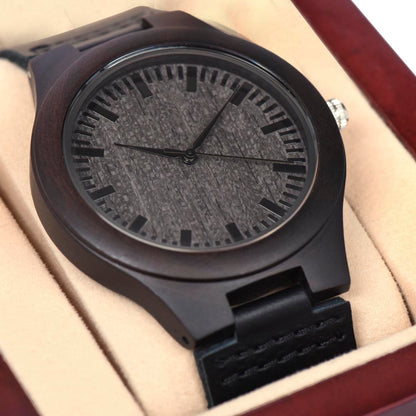 Gift For Boyfriend, Wooden Watch With Luxury Box And Message Card