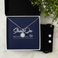 Easter Gift, Eternal Hope And Cubic Zirconia Earring Set With Romantic Message Card