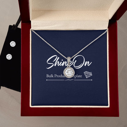 Easter Gift, Eternal Hope And Cubic Zirconia Earring Set With Romantic Message Card