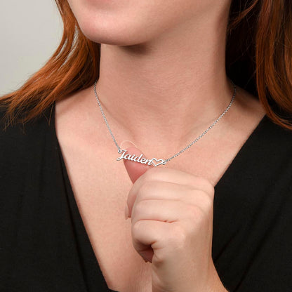 Mothers Day Gift, Personalized Name Necklace With Heart