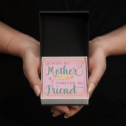 Mothers Day Gift, Personalized Name Necklace With Heart