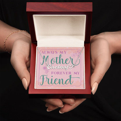 Mothers Day Gift, Personalized Name Necklace With Heart