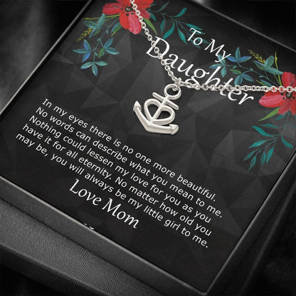 To My Daughter From Mom Friendship Anchor Pendant - Giftagic