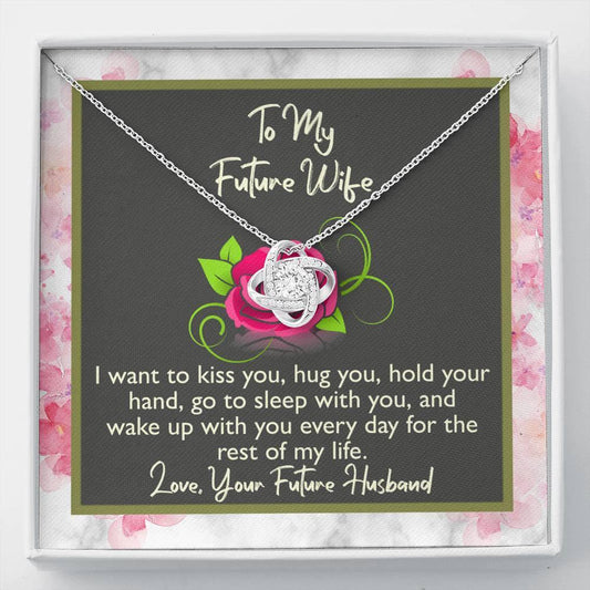 To My Future Wife Love Knot Necklace - I Want To Kiss You - Giftagic
