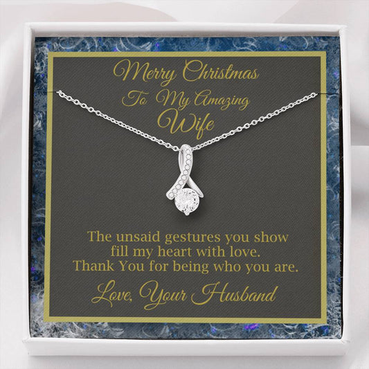 Merry Christmas To my Wife Alluring Beauty Necklace