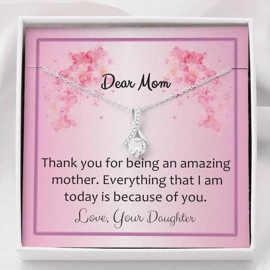 Dear Mom Thank You For Being An Amazing Mother Necklace - Giftagic