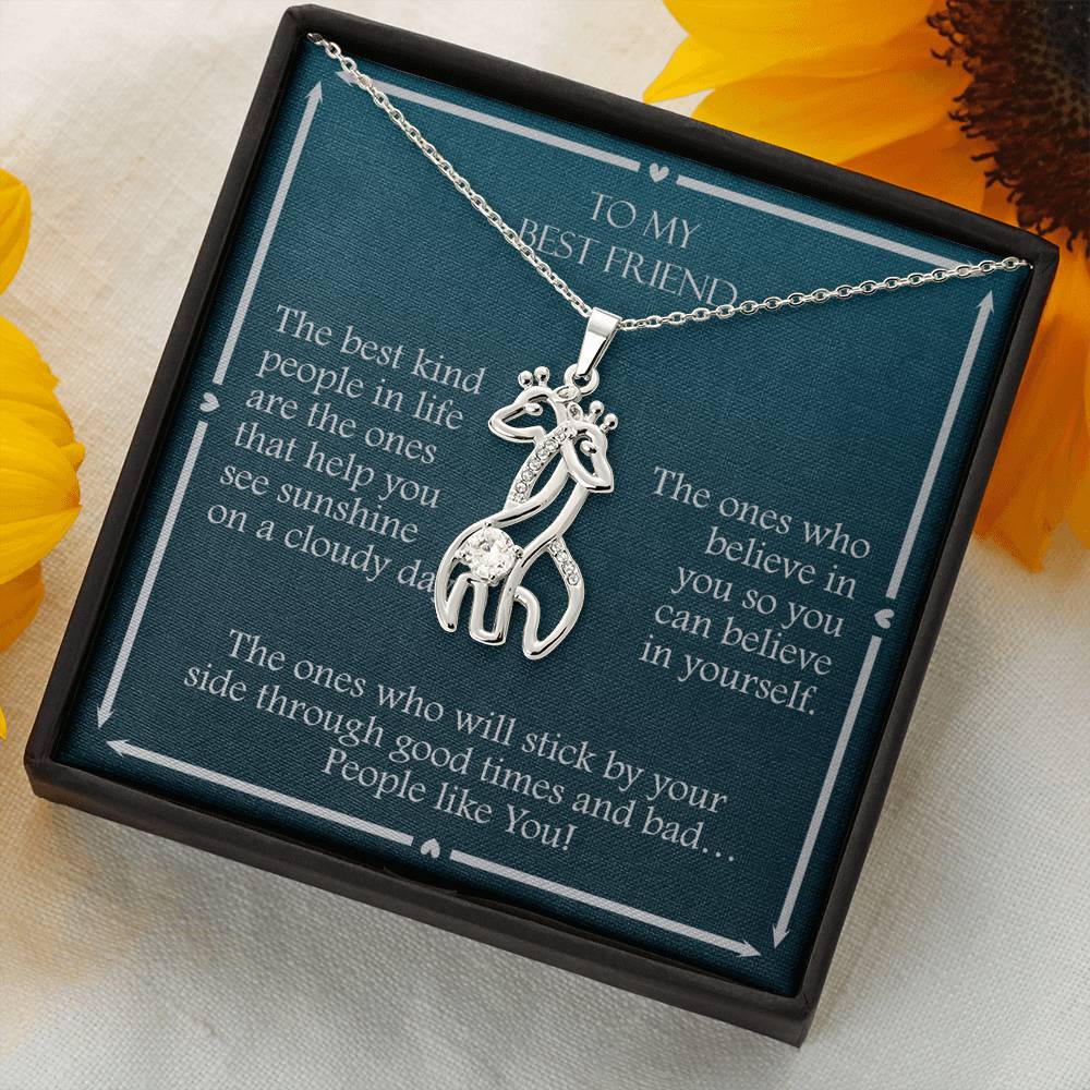 To My Best Friend Graceful Giraffe Necklace, The Best Kind Of People