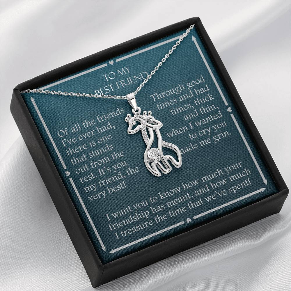 To My Best Friend Graceful Giraffe Necklace, Of All The Friends