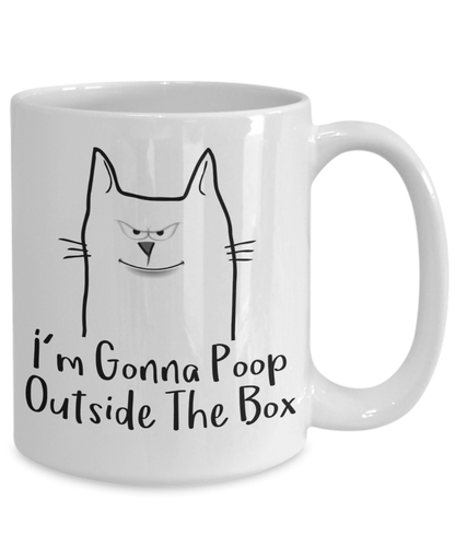 Bad Kitty Mug - Poop Outside The Box - Omtheo Gifts