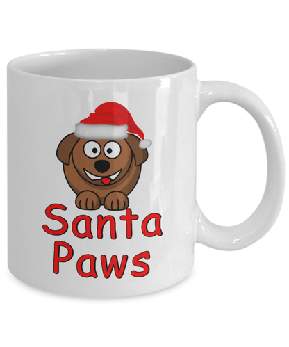 Santa Paws Mug - Cute Dog Owner Gift - Funny Christmas Cup - Omtheo Gifts