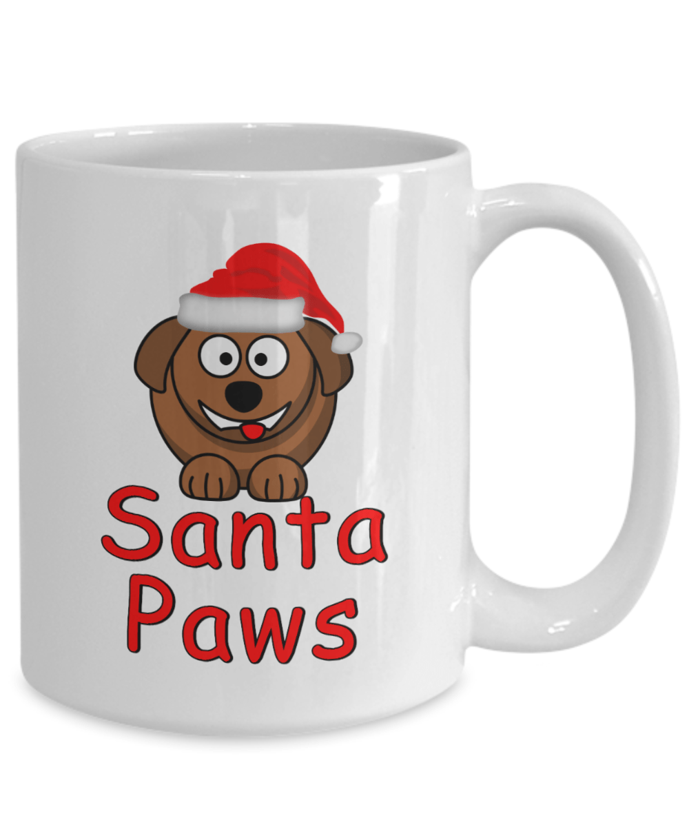 Santa Paws Mug - Cute Dog Owner Gift - Funny Christmas Cup - Omtheo Gifts
