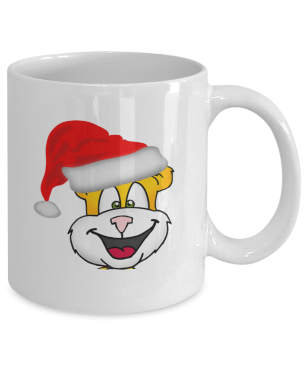 Santa Cat Coffee Mug - Gift For Cat Owner - Novelty Christmas Cup - Omtheo Gifts