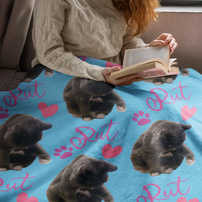 Custom Pet Photo Fleece Blanket
