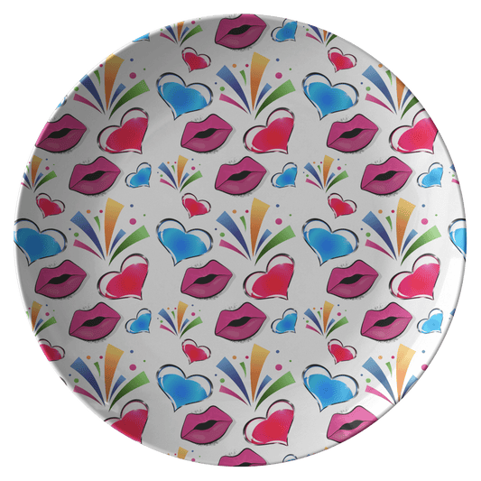 Hearts & Lips 10" Dinner Plate - Omtheo Gifts