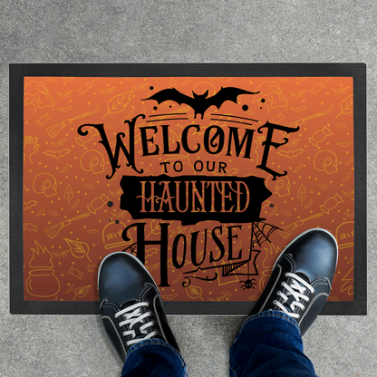 Halloween Doormat, Welcome To Our Haunted House