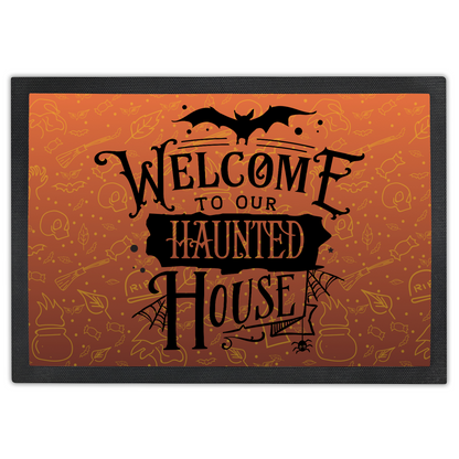 Halloween Doormat, Welcome To Our Haunted House