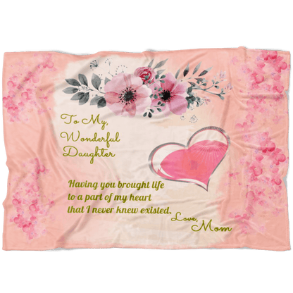 To My Wonderful Daughter Fleece Blanket - Giftagic