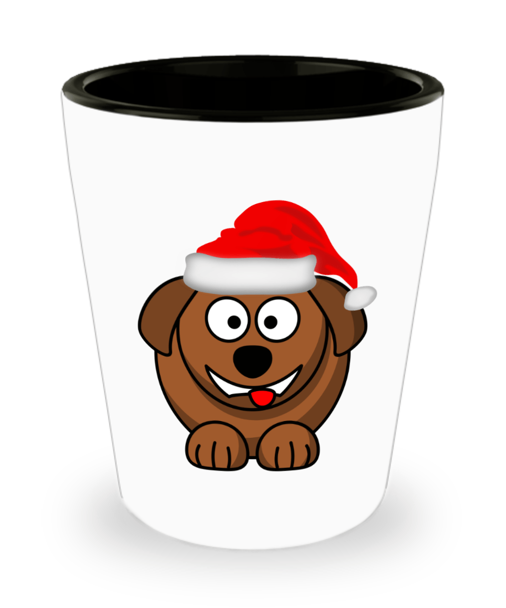 Santa Dog Shot Glass - Omtheo Gifts