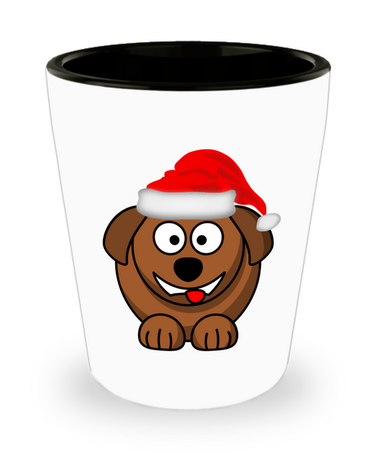 Santa Dog Shot Glass - Omtheo Gifts