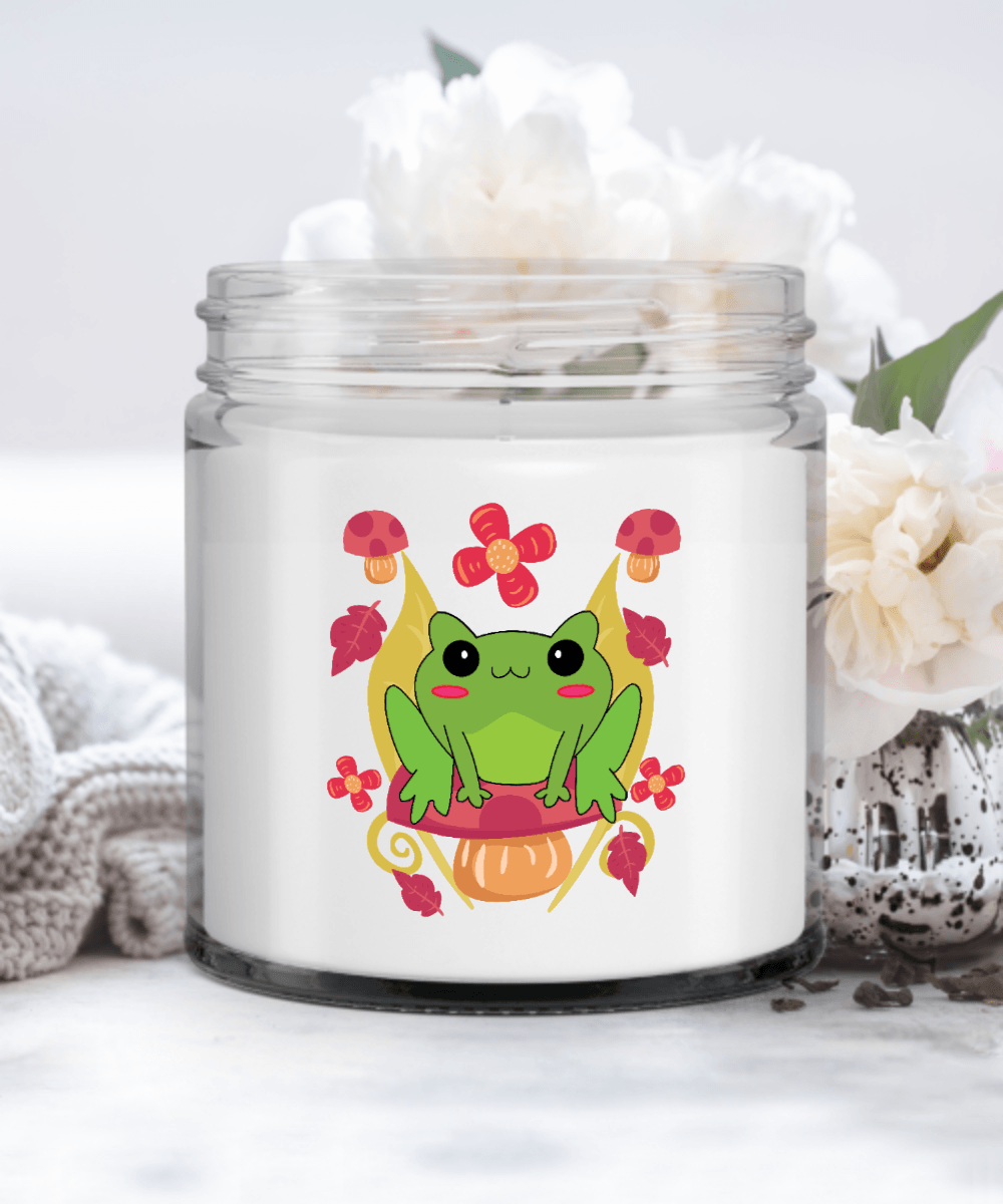 Vanilla Mason Jar Candle With Woodland Frog Design - Giftagic