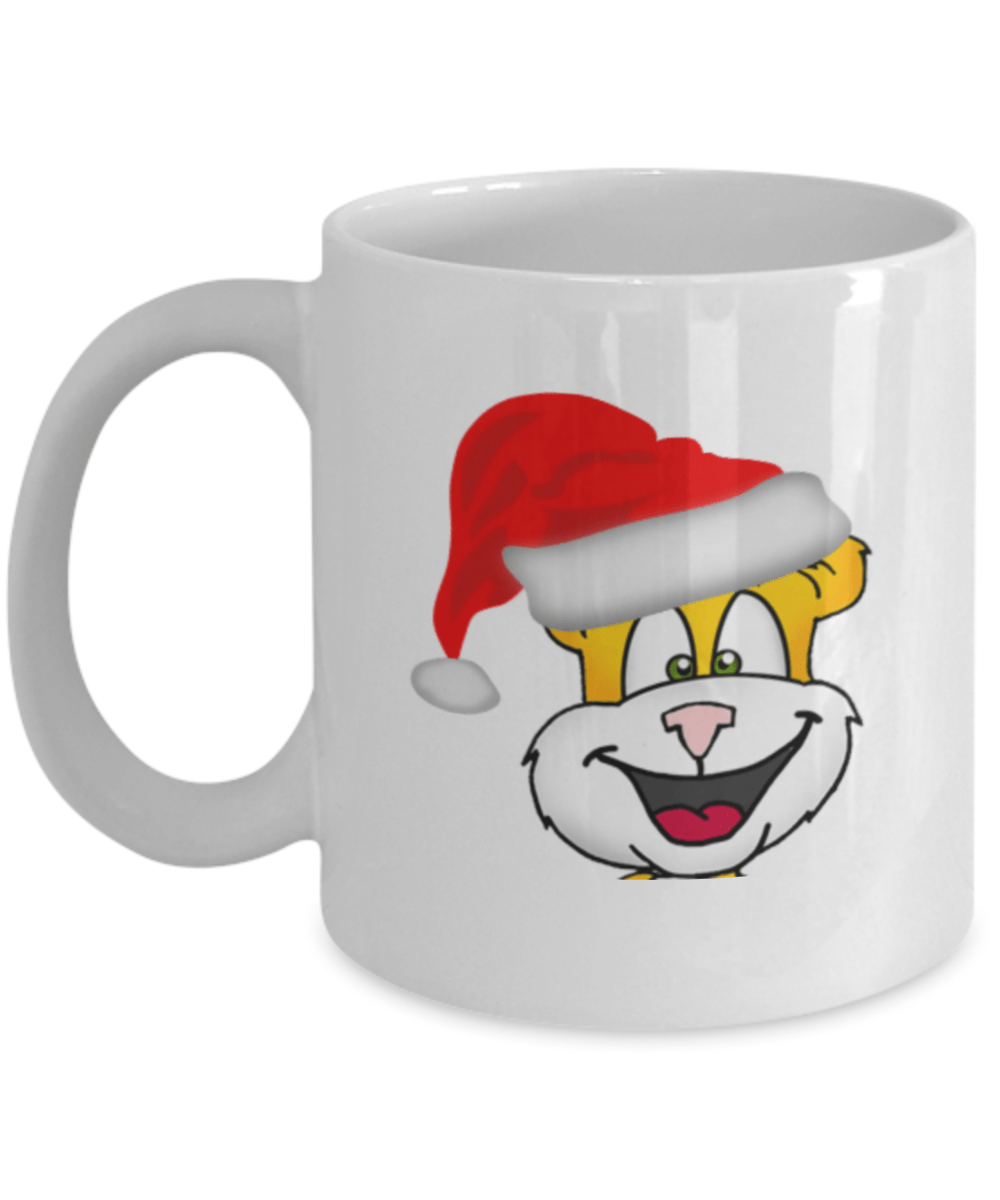 Santa Cat Coffee Mug - Gift For Cat Owner - Novelty Christmas Cup - Omtheo Gifts